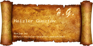 Heizler Gusztáv névjegykártya