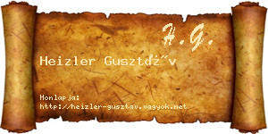Heizler Gusztáv névjegykártya