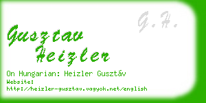 gusztav heizler business card