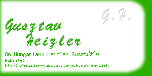 gusztav heizler business card
